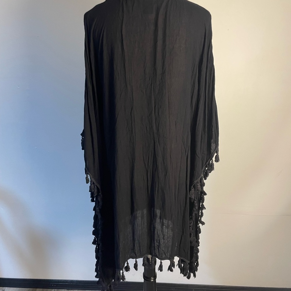 Embroidered Black Midi Dress - Picture 5 of 7